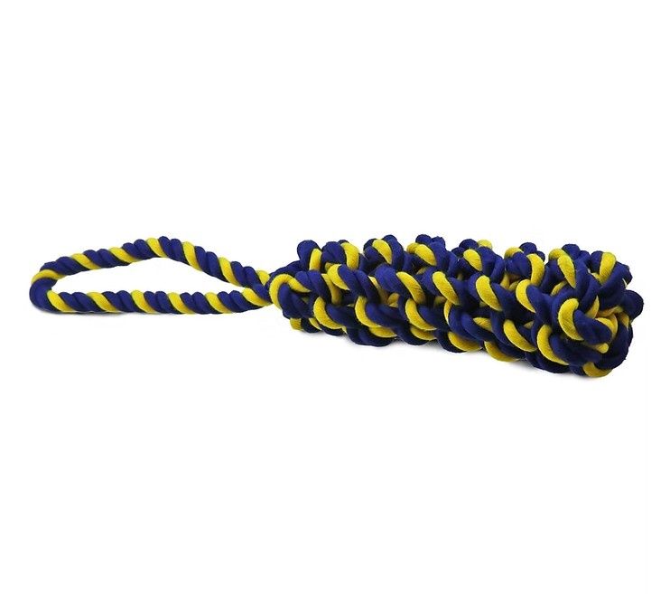 Petsport Twisted Chew Braided Rope Bumper Dog Toy 14in Medium