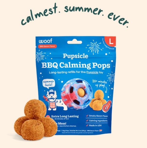 Woof Calming BBQ Bacon Pupsicle Pops Refill Dog Treats
