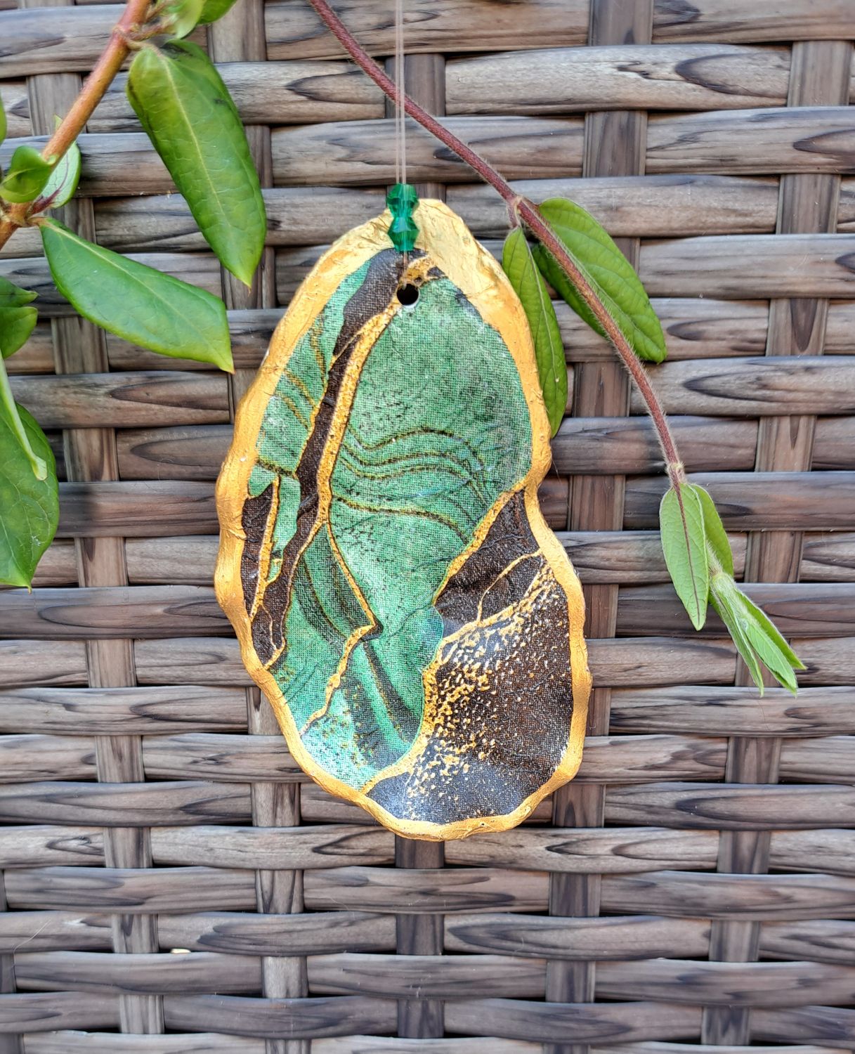 Anhänger Grün-schwarz-gold