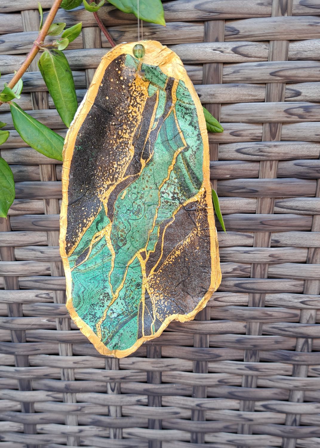 Anhänger Grün-schwarz-gold