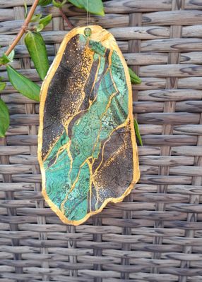 Anhänger Grün-schwarz-gold