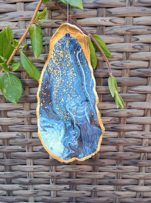 Anhänger blau-schwarz-gold