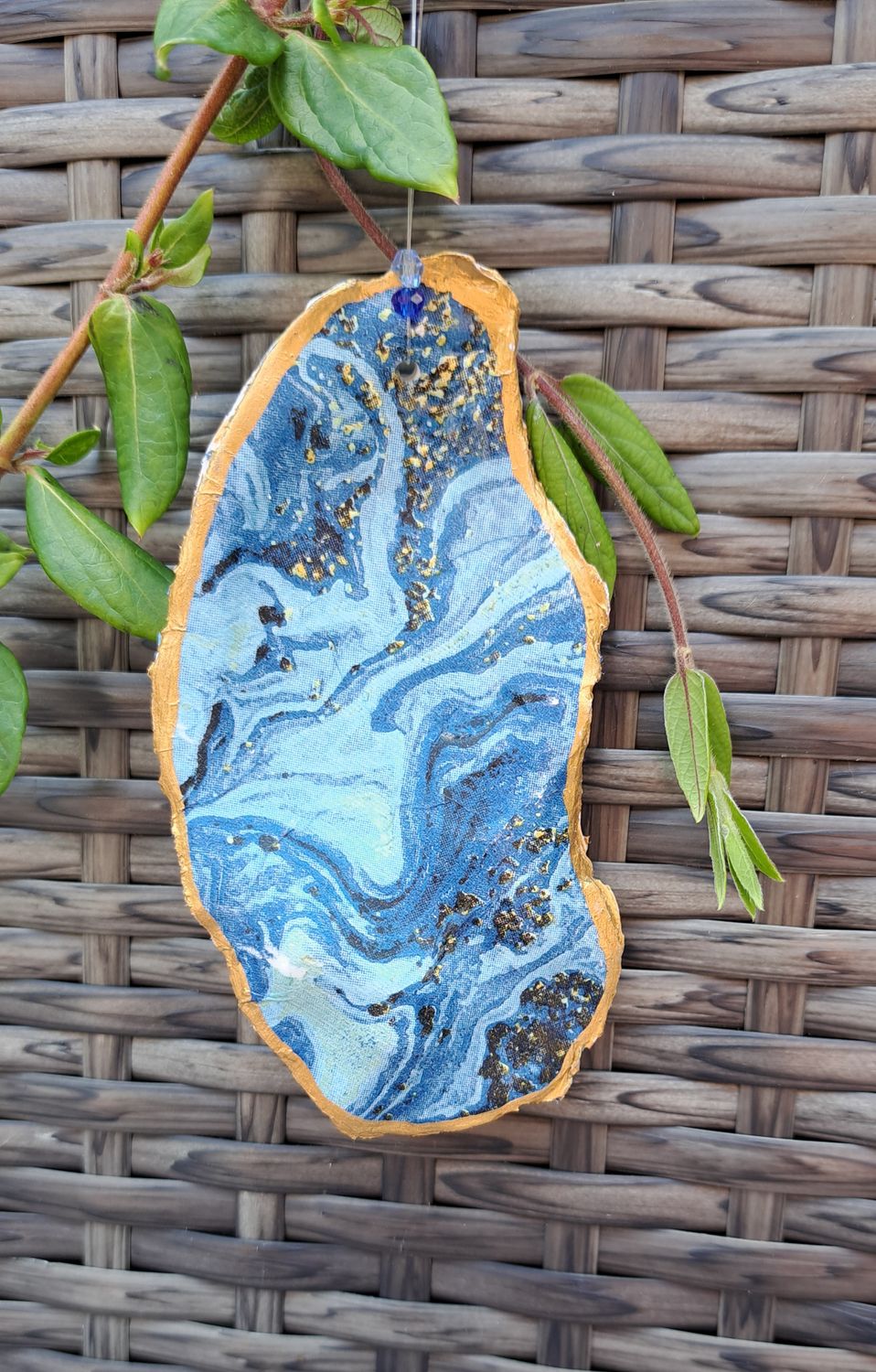 Anhänger blau-schwarz-gold