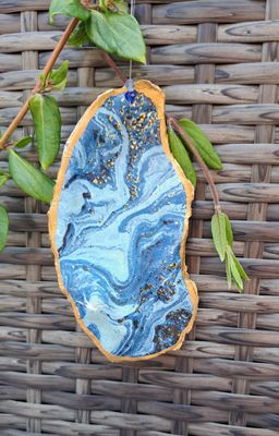 Anhänger blau-schwarz-gold