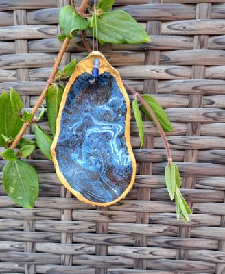 Anhänger blau-schwarz-gold