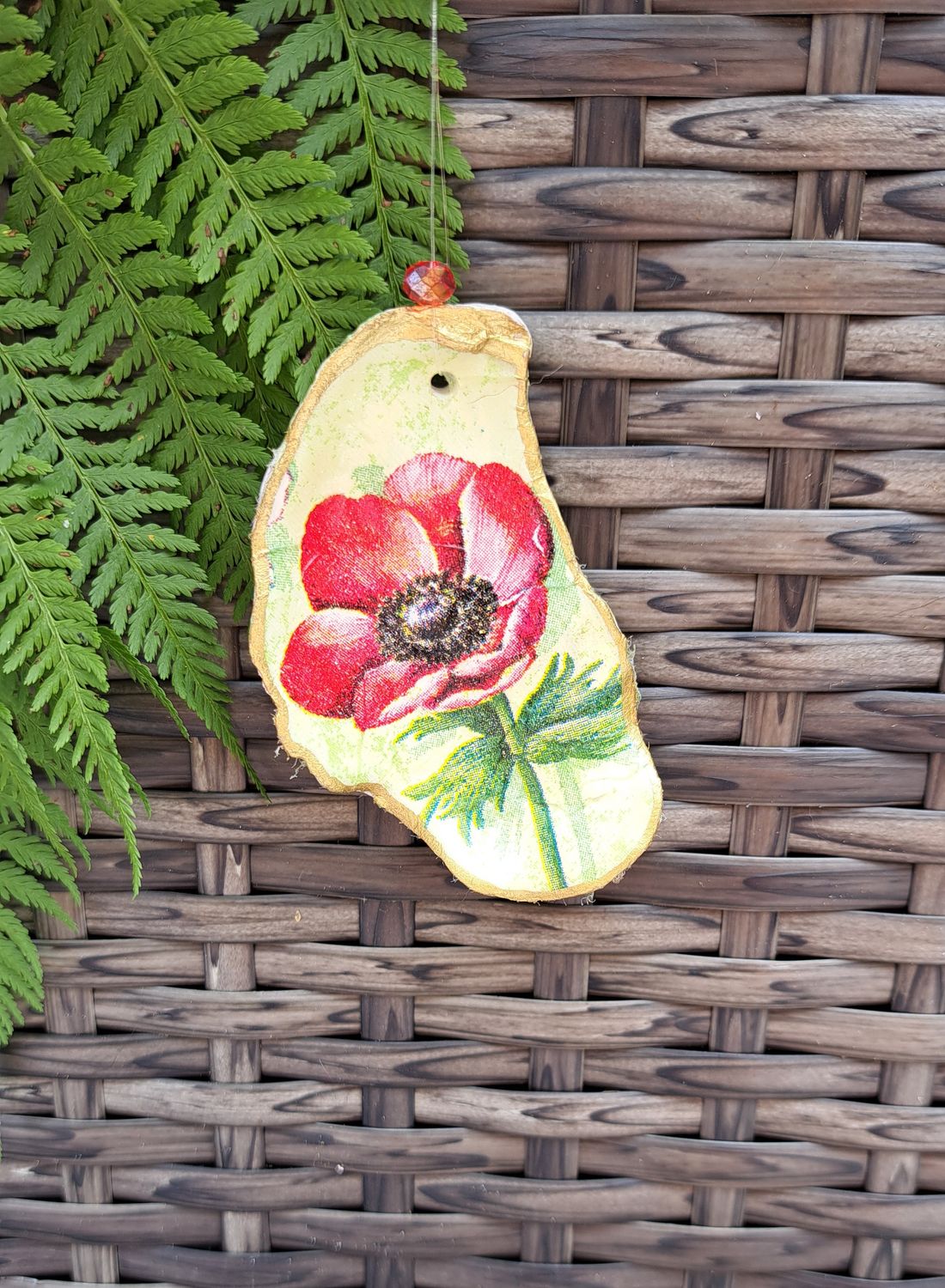 Anhänger Anemone rot