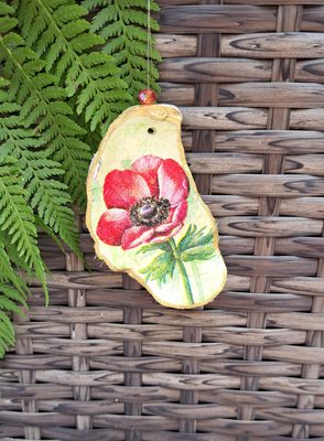 Anhänger Anemone rot