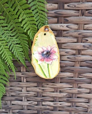 Anhänger Anemone rot-weiß