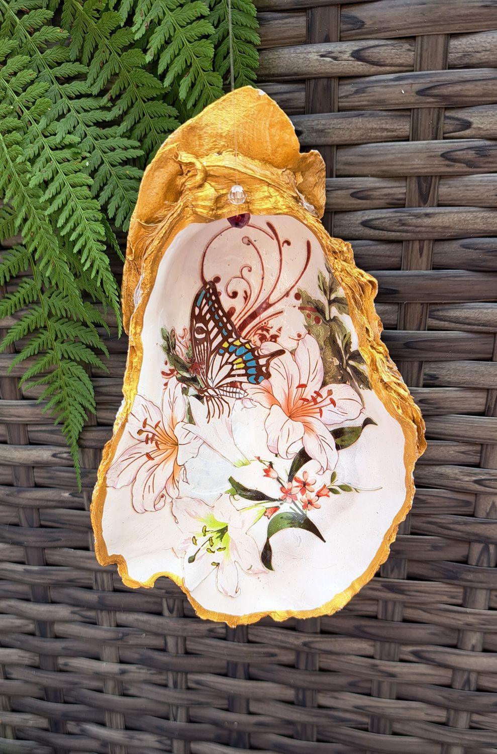 Anhänger Lilie mit Schmetterling