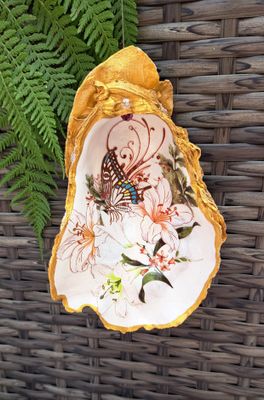 Anhänger Lilie mit Schmetterling