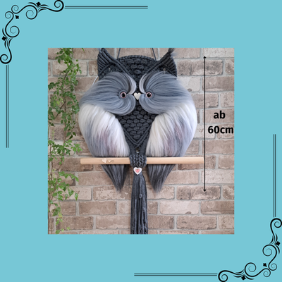 Makramee-Eulen ab 60cm