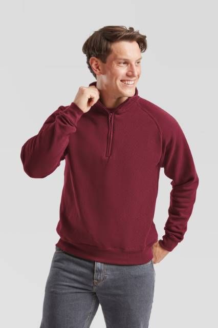 Fruit of the Loom (F.O.L.) Classic Zip-Neck Sweat