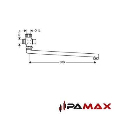 Hansgrohe - izliv armature s preklopnikom 300 mm - 14495000 Hansgrohe izliv armature s preklopnikom 300 mm 14495000