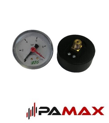 Far - manometer fi 63 / 0-6 bar - aksialni - 2500P06 Far manometer fi 63 / 0-6 bar aksialni 2500P06