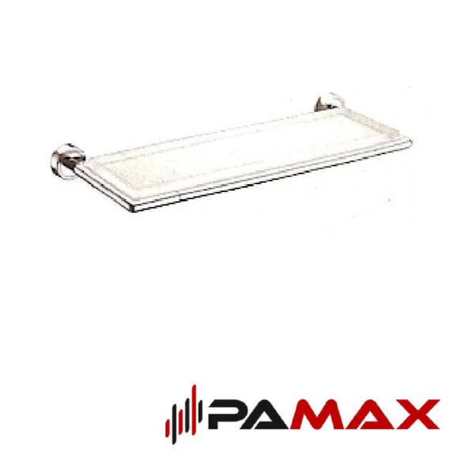 Inda - H2O -  polica steklena 45 cm - krom obroba - A59510CR21