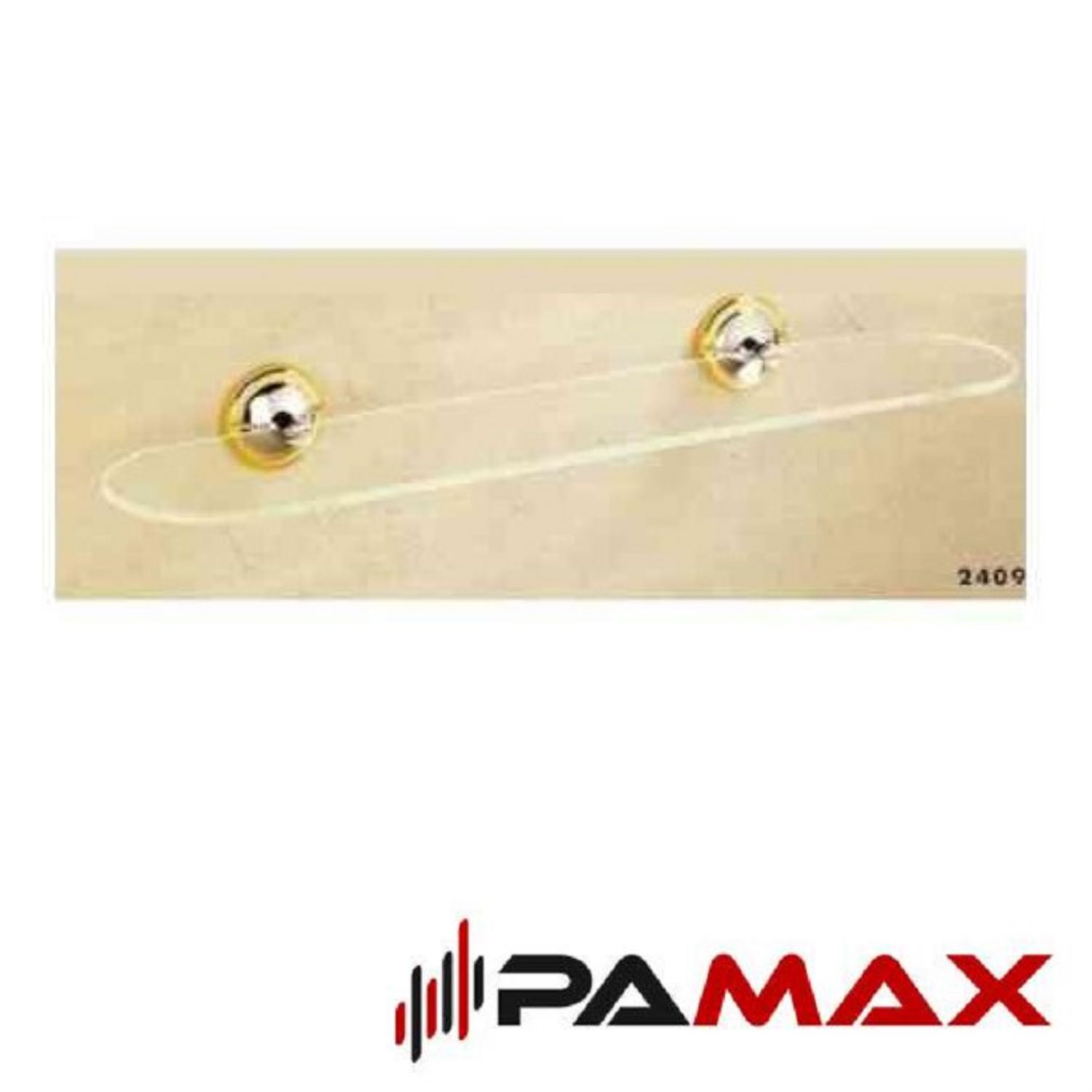 Inda - Giotto - polica steklena 60 cm - krom/oreh - A24090CN03