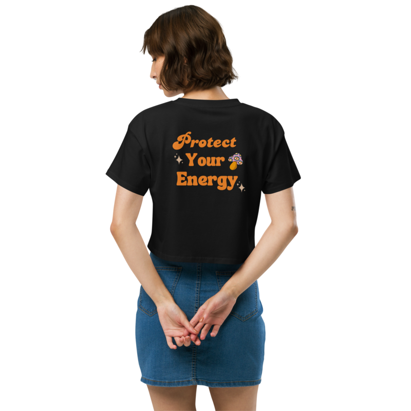 Protect Your Energy Evil Eye Mushroom Women’s Crop Top