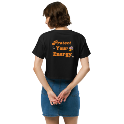 Protect Your Energy Evil Eye Mushroom Women’s Crop Top