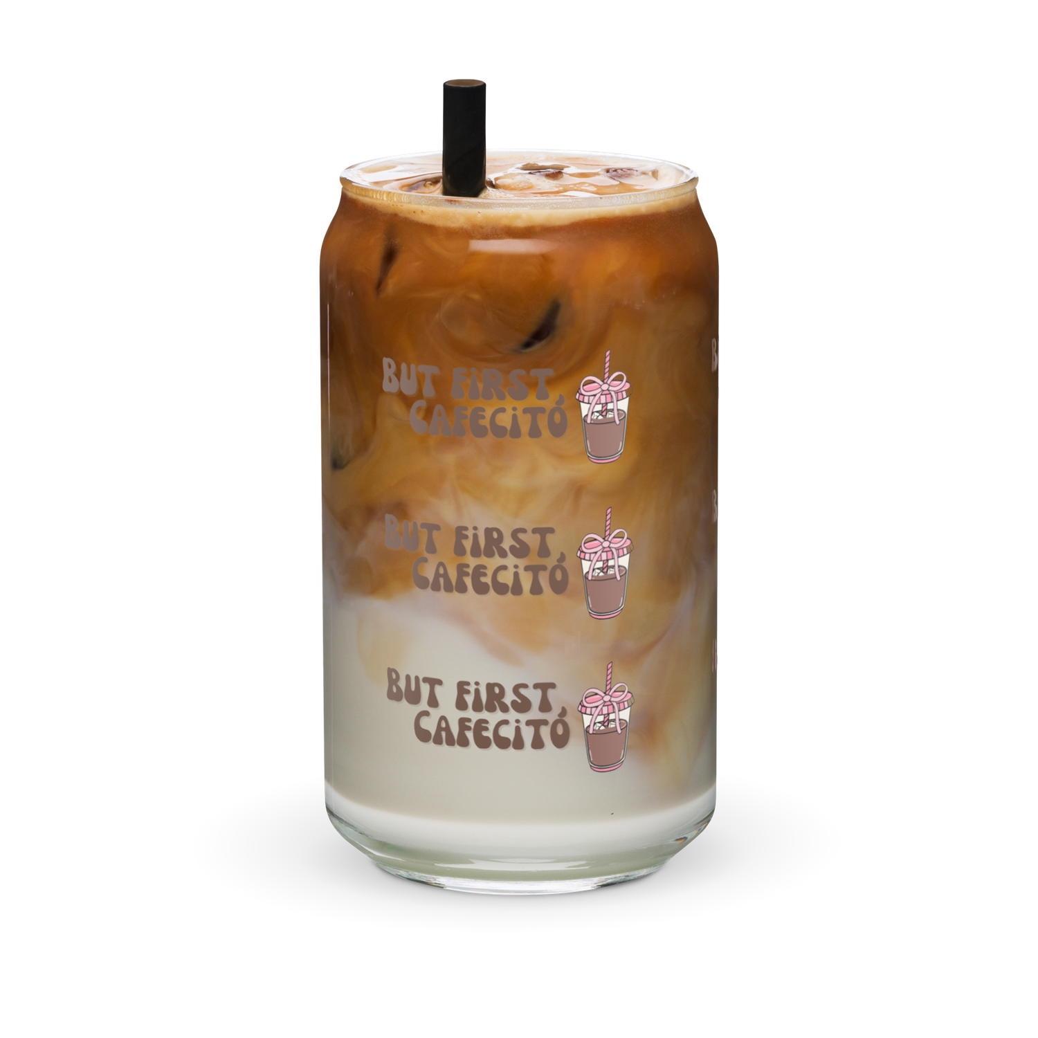 But First Cafecito Can-shaped glass