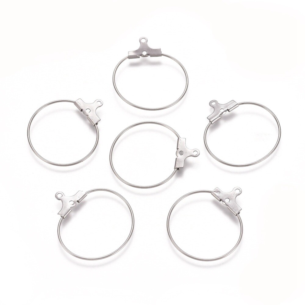 304 SS Hoop - 25x21.5mm (Pair)