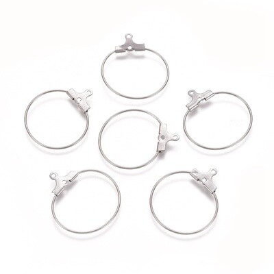 304 SS Hoop - 25x21.5mm (Pair)