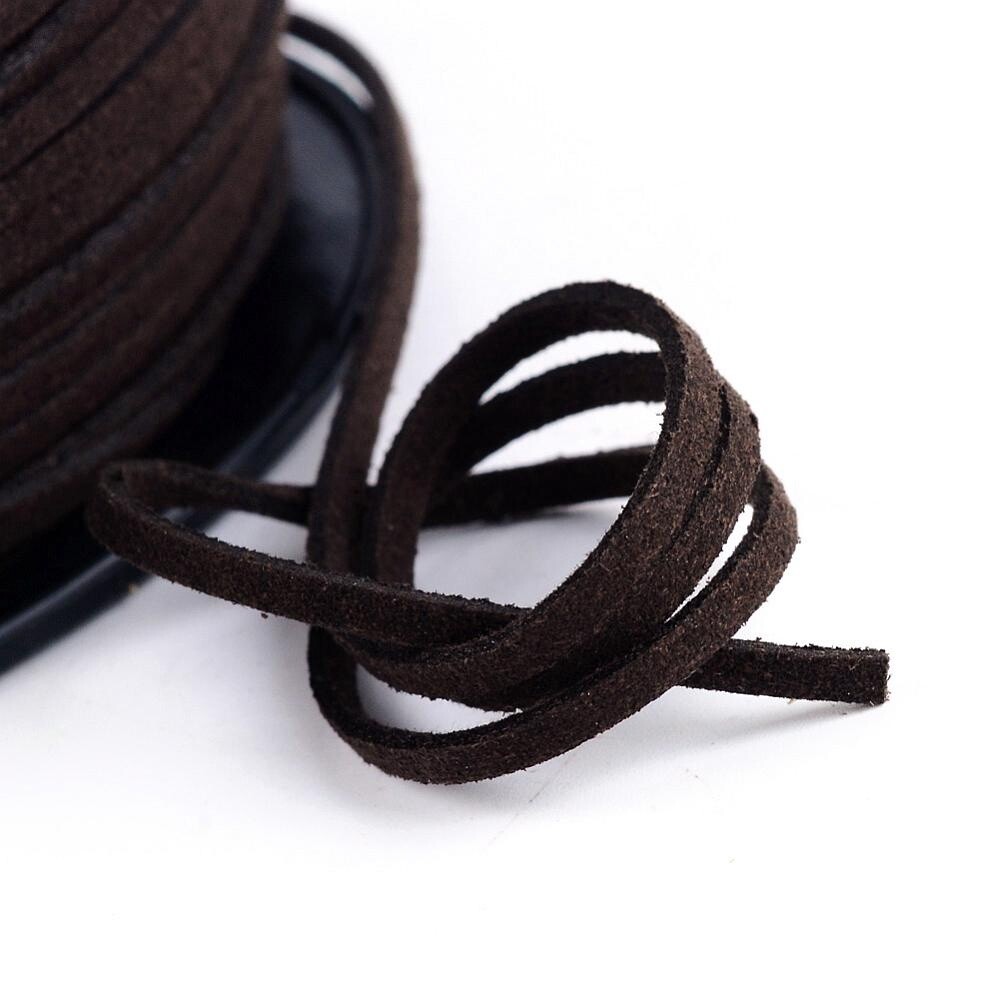 Faux Suede Cord - Coconut Brown 3x1.5mm