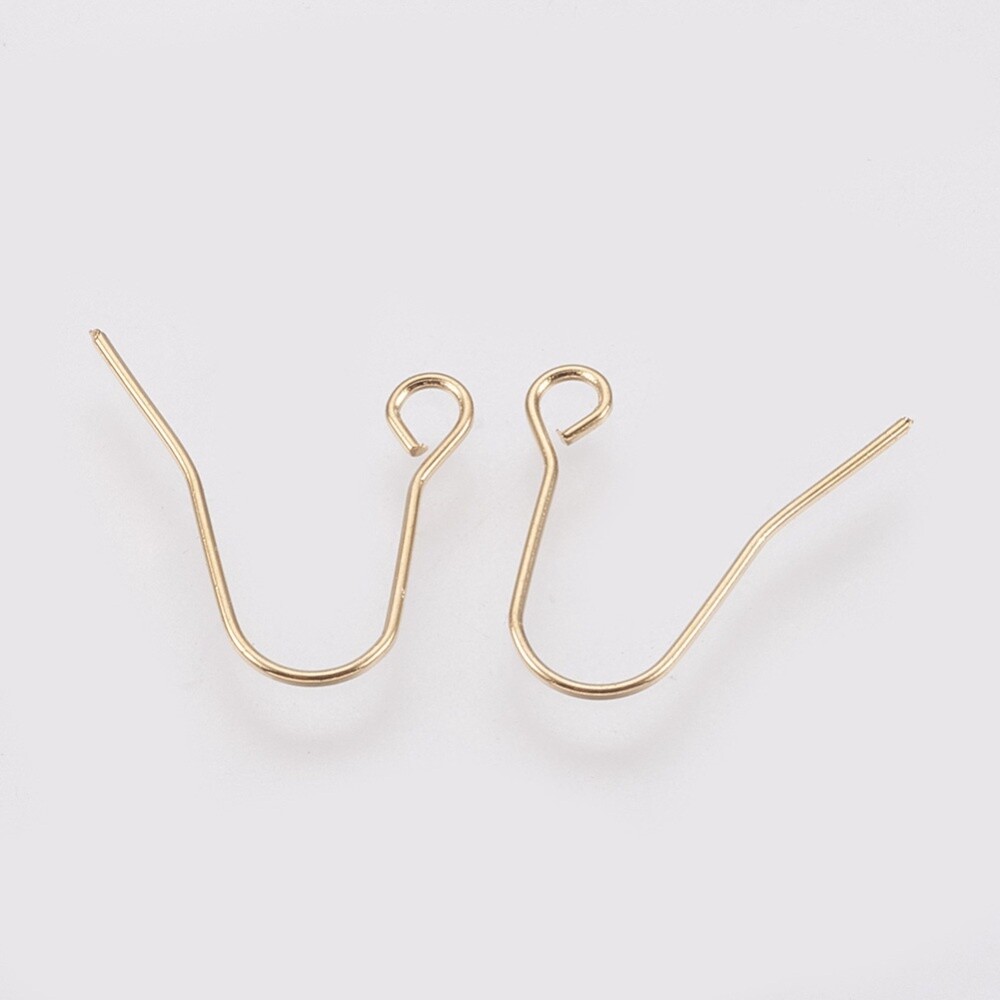 18K Gold Plated Hooks - 13mm (Pair)