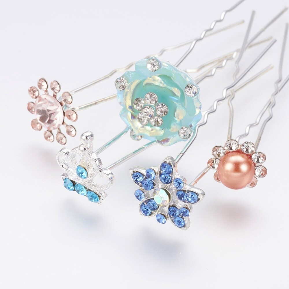 Assorted Rhinestone Hair Pins