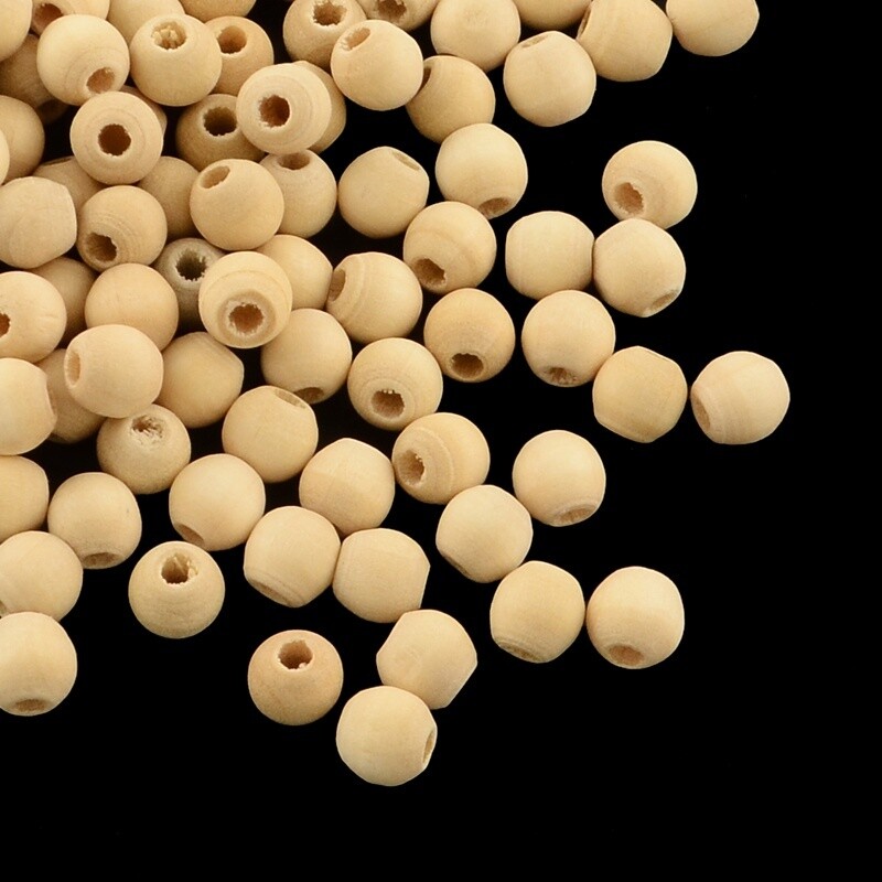 Pale Wood Round - 5mm