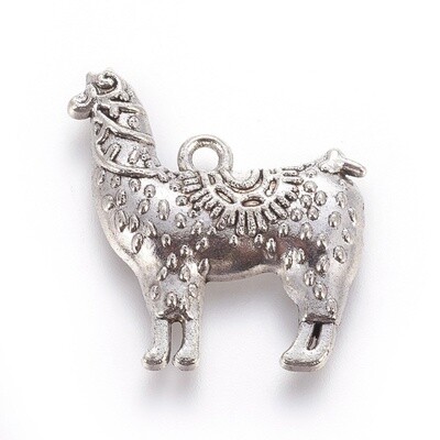 Llama Charm - Silver 25x22mm