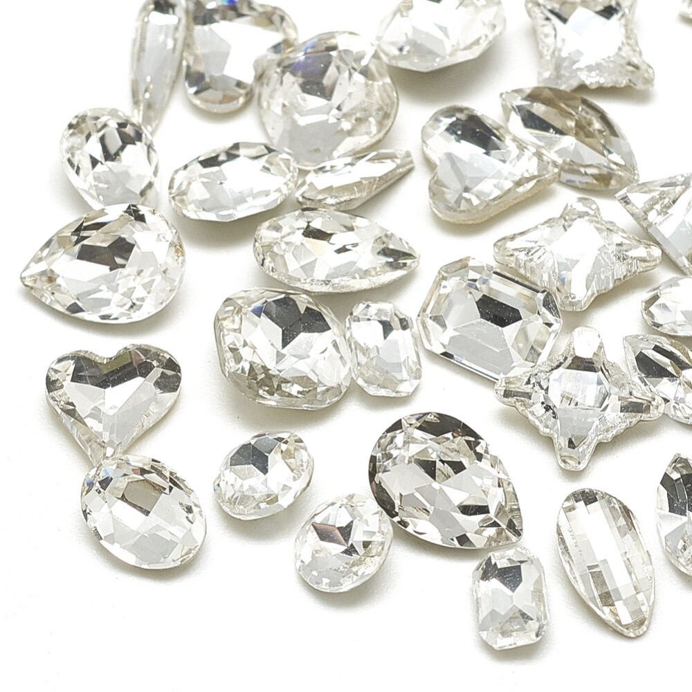 K9 Rhinestone Point Back - Clear Mixed Shapes 5-11mm