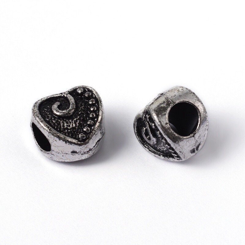 Heart Charm - Silver 11x12mm
