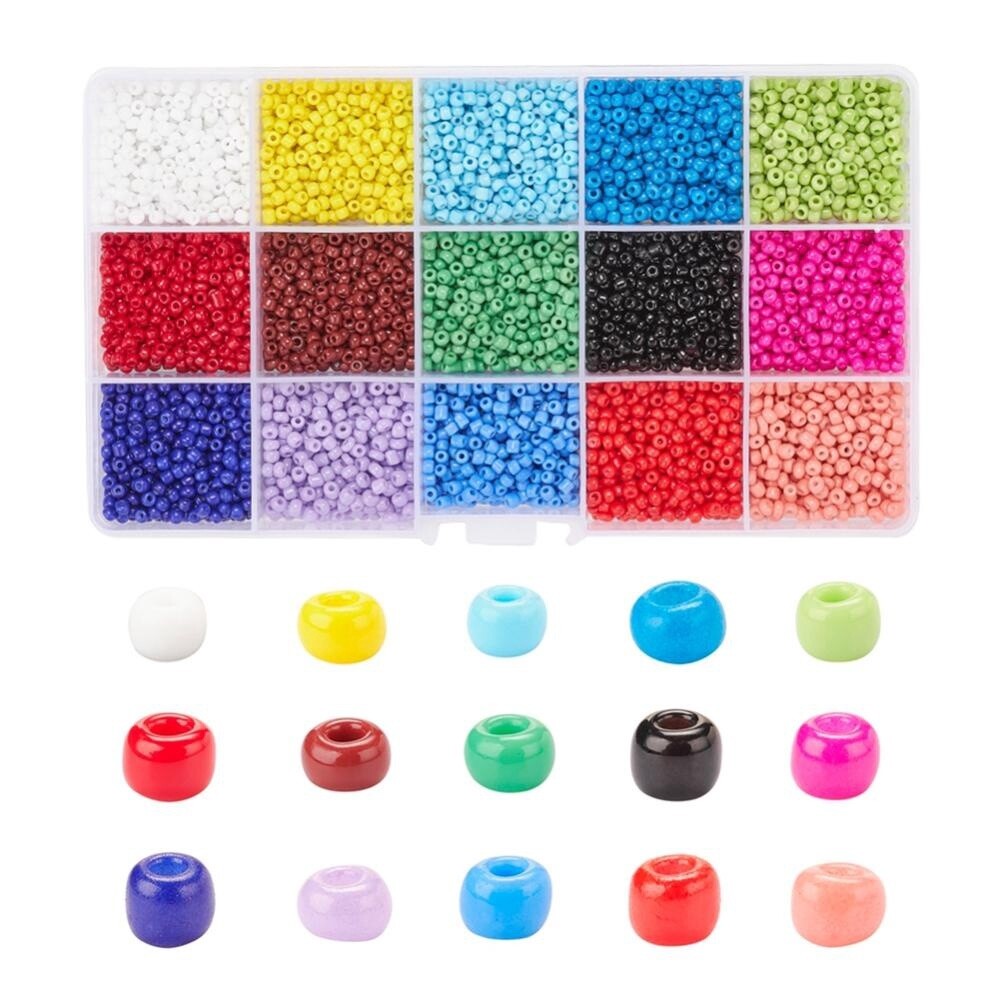 Seed Bead Starter Kit - 15 Colours (8) 195gm