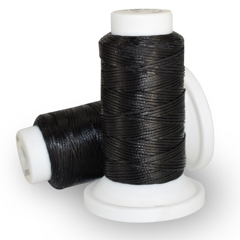 Waxed Braid - Black 0.8mm - 50m roll