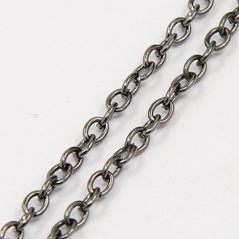 Cable Chain - Gunmetal 4x3mm (per m)