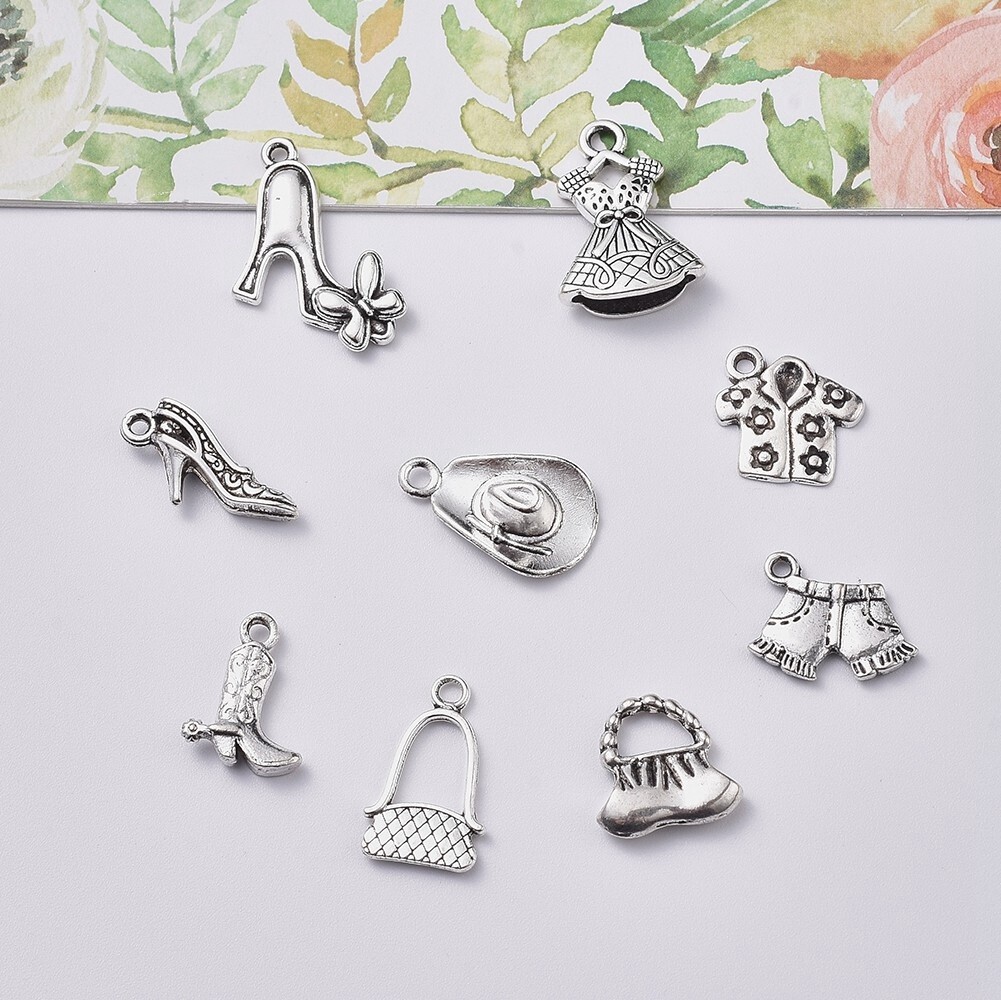 Clothes Mix Charms - Silver