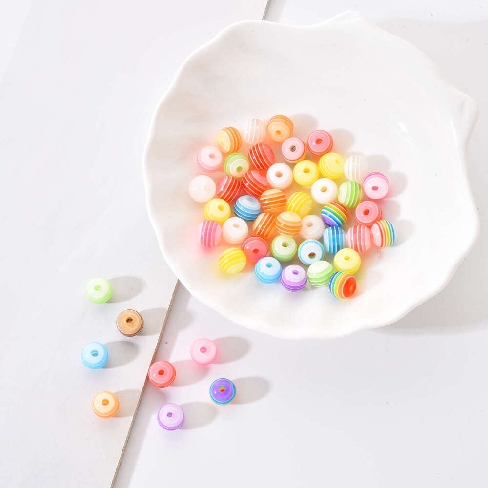 BG Resin Rainbow Stripe - 8mm