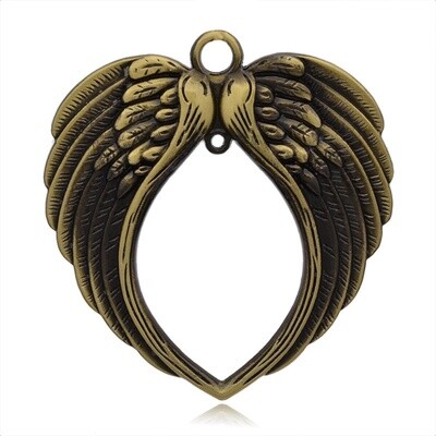 Bronze Double Wing Pendant - 70x65mm