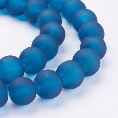 Frosted Glass Tiff - Marine Blue 10mm
