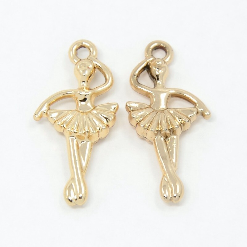 Ballet Dancer Charm - Silver 27x13mm
