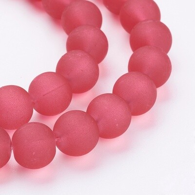 Frosted Glass Tiff - Crimson 10mm