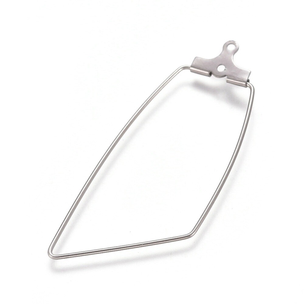 304 SS Hoop - Trapezoid 4.5x17.5mm (Pair)