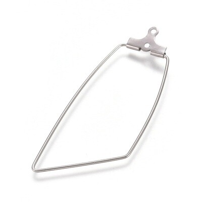 304 SS Hoop - Trapezoid 4.5x17.5mm (Pair)