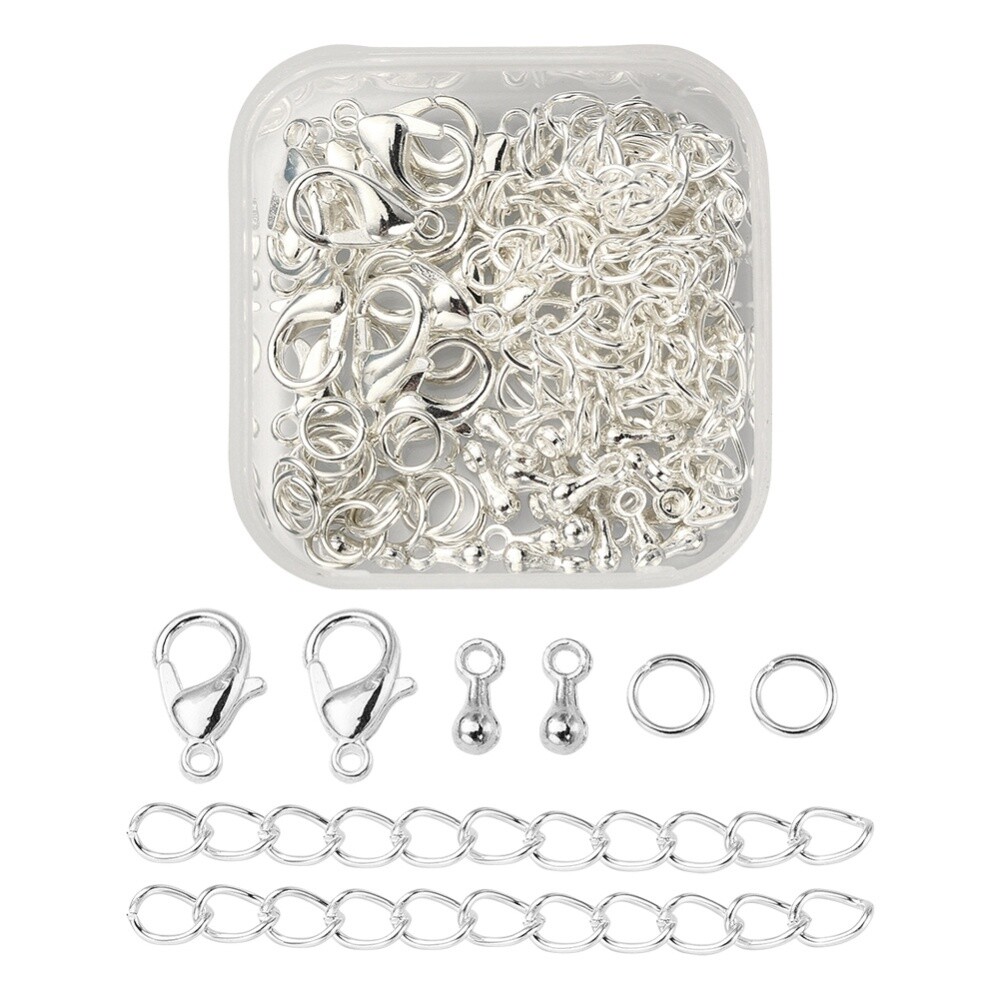 Inspiration Kit - Silver Necklace Closure Findings (80 Piece)