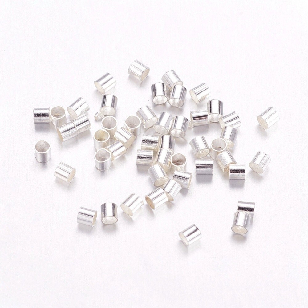 Inspiration Kit - Crimp Tube Silver 2x2mm x 100 Pieces