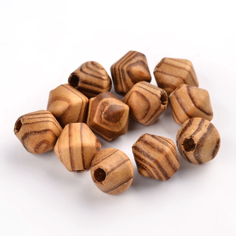 Wooden Bicone - 16x15mm (LH 5mm)