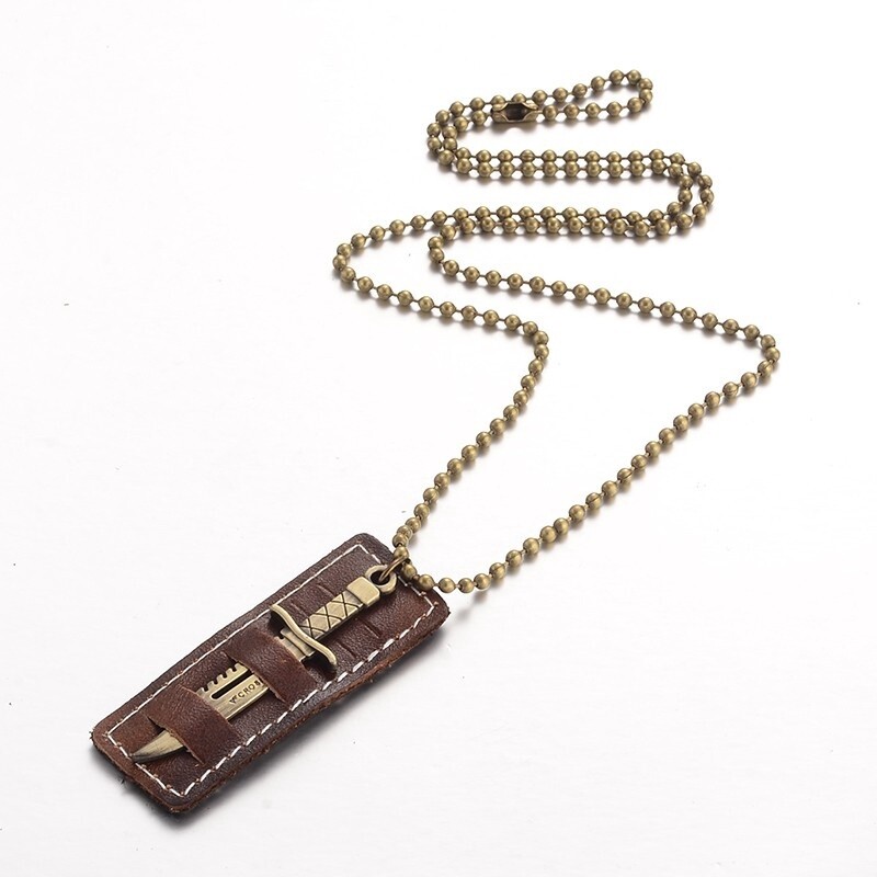 Mens Knife Necklace