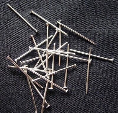 PP Head Pins - Silver 20mm Approx 100