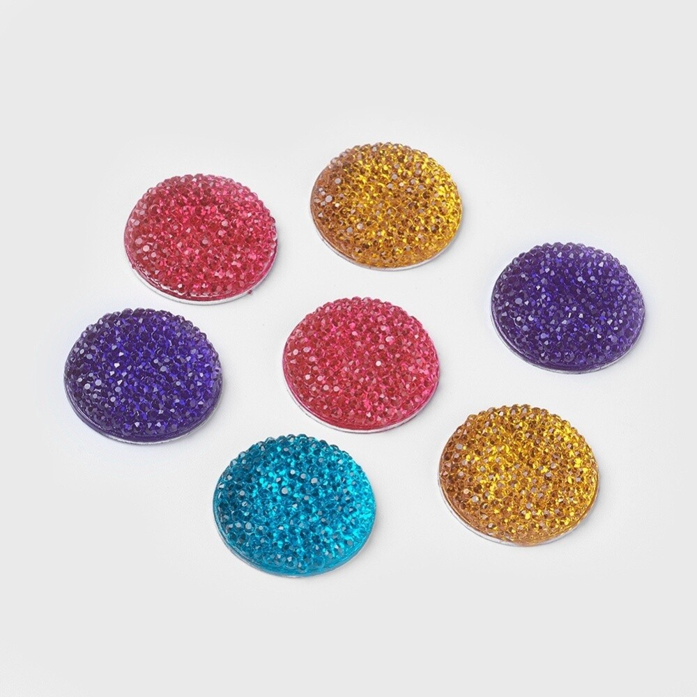 Rhinestone Acr. Cabochons - 24mm