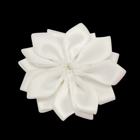 Ribbon Flowers - White